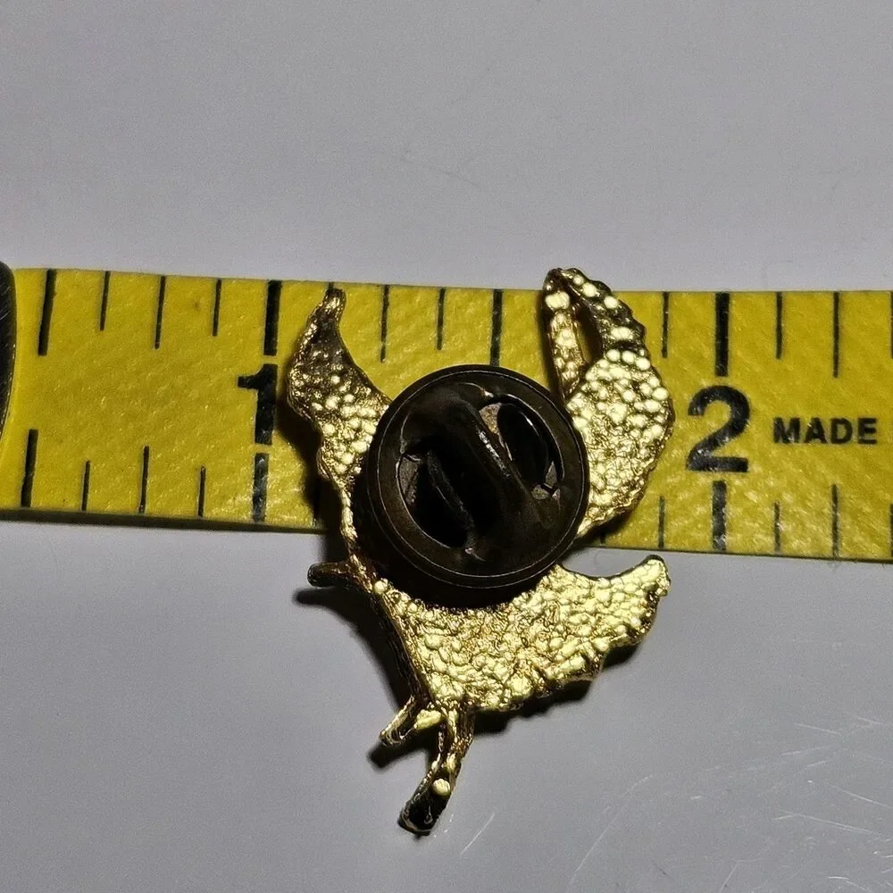 Trinity Broadcasting Network Warrior Angel Pin Brooch Gold Tone Aprox 1 inch